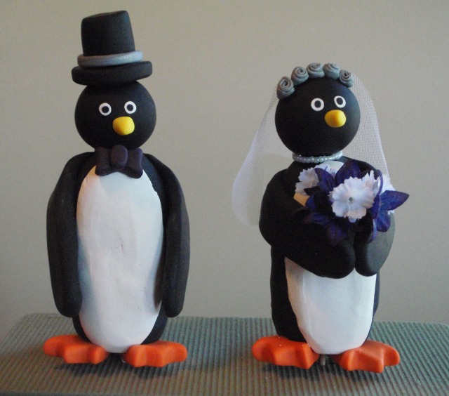 penguin cake toppers